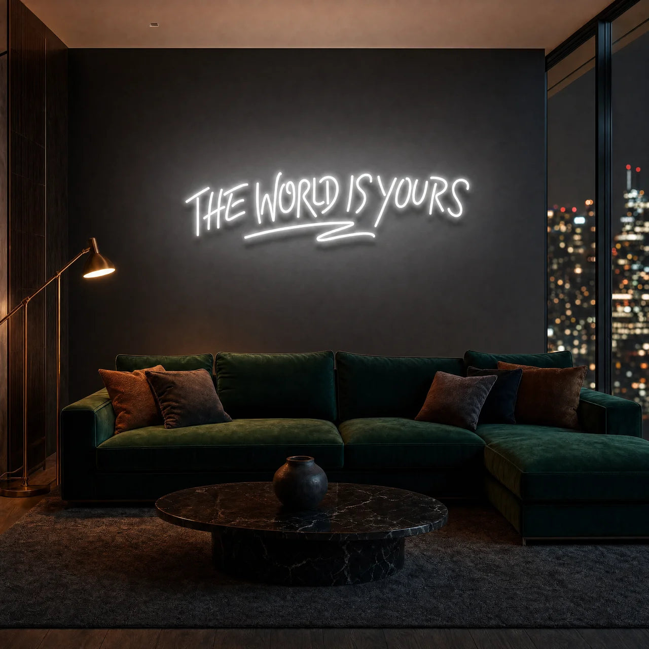 "The World Is Yours" Neon LED Wall Sign