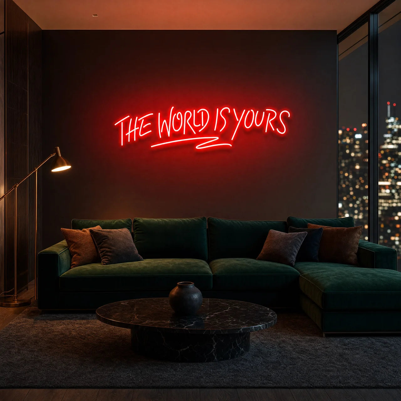 "The World Is Yours" Neon LED Wall Sign