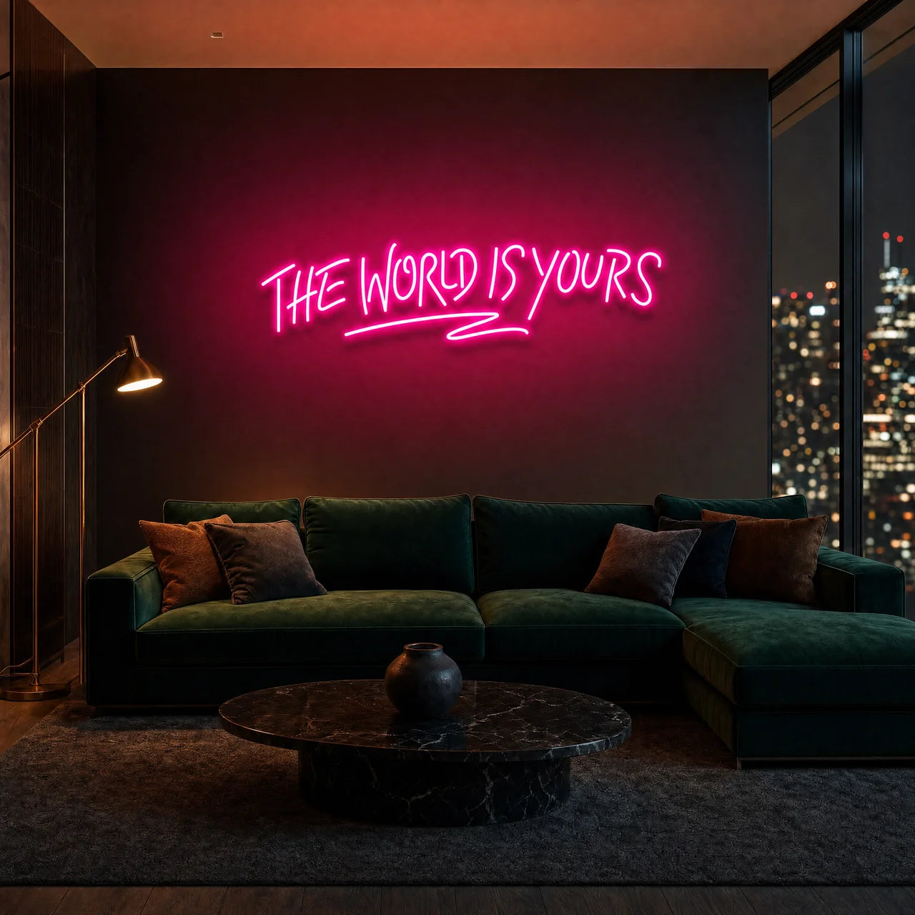 "The World Is Yours" Neon LED Wall Sign